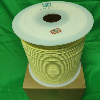 100% kevlar aramid yarn ropes Braided Kevlar aramid rope for glass tempering machine furnace